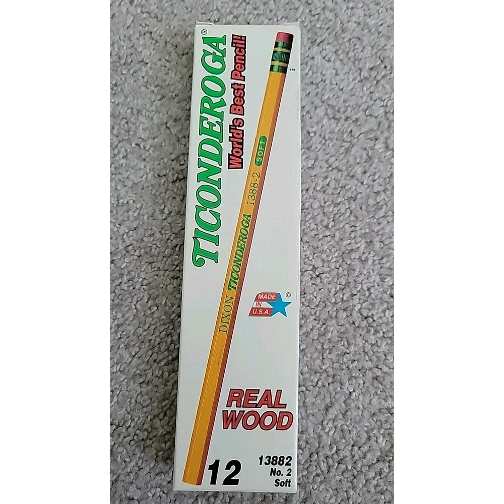 VTG Dixon Ticonderoga 13882 Pencils No 2/HB Soft‎ 12 PENCILS NEW